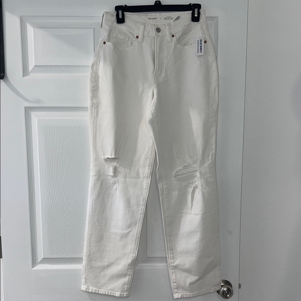 Old Navy White Curvy Loose Jeans